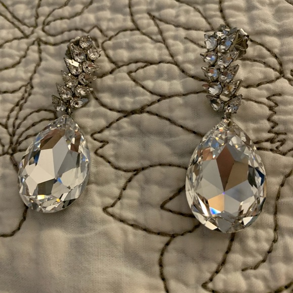 Jewelry - Wedding earrings / XL Teardrop Earring  /Swarovski